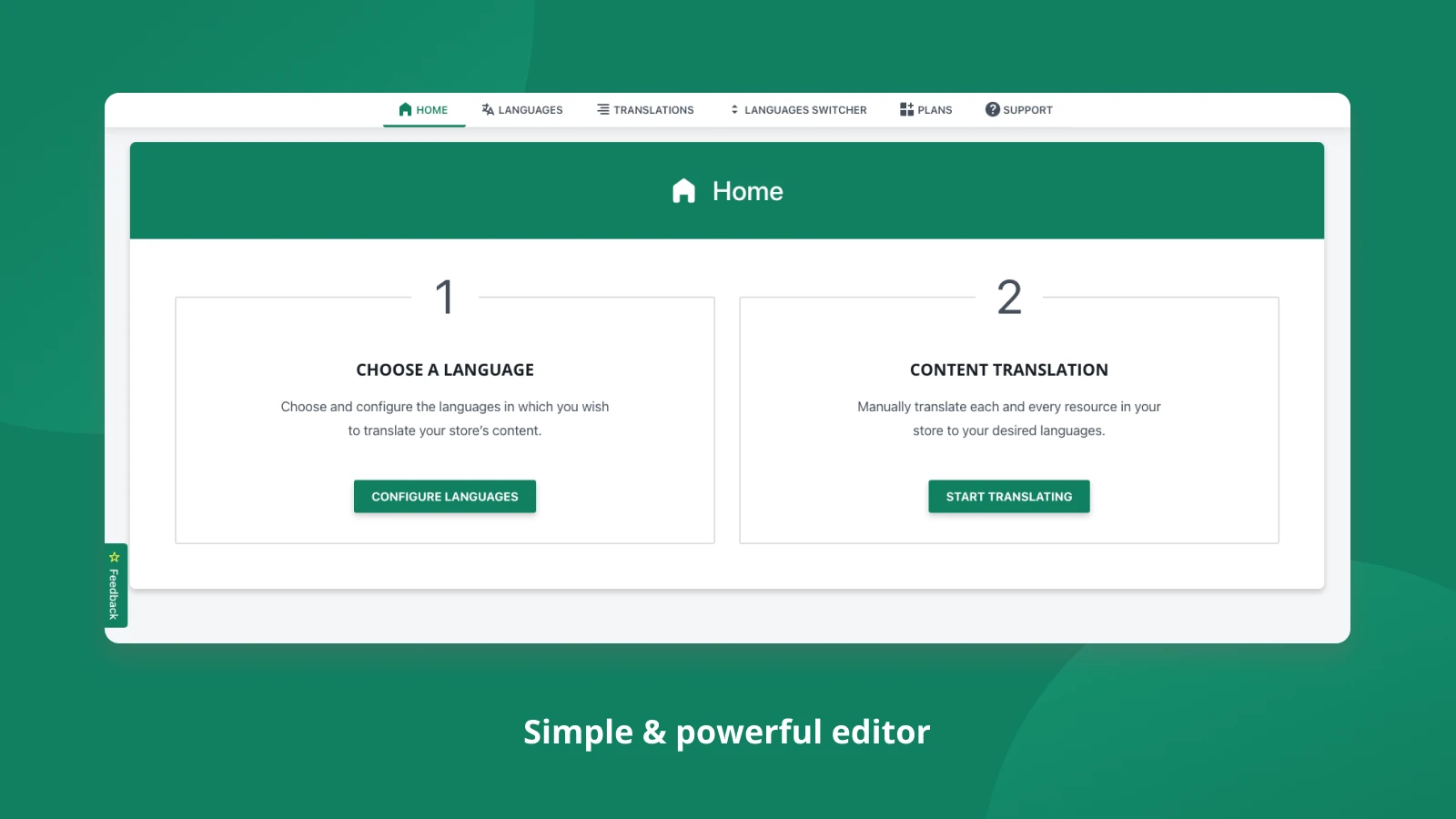 Translate the Homepage with Language Native Translate